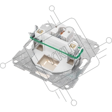 Розетка Компьютер DEA RJ45 с/у мех. Беж KRANZ