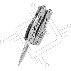 Мультитул KRANZ KR-12-4942-2 15 в 1, 158мм