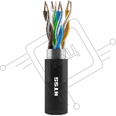 Кабель информационный NTSS NTSS-OUT-FTP4-5Е-PE-BL кат.5E F/UTP 4X2X24AWG PE внешний 305м черный