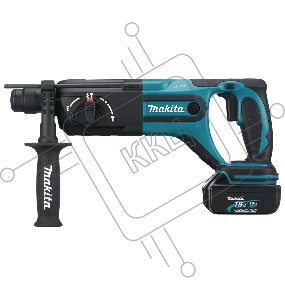 Перфоратор Makita DHR241RFE Перфоратор ак ,SDS+,{18В,2 х 3А ч Li-ion,3реж,1.9Дж,0-4000у\м,3.5кг,чем,подсв,совмест с 4 А ч Li-ion}