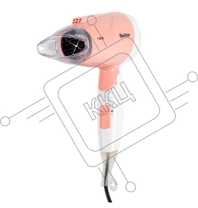 Фен Blackton Bt HD1001C White-Pink Мощность 1000 Вт, Напряжение 220 В, 50 Гц, Регулировка воздушного потока 2, Регулировка температуры 3, Складная ручка, Петля для подвешивания, Концентратор.