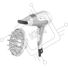Фен Braun HD585 2500Вт белый/серебристый