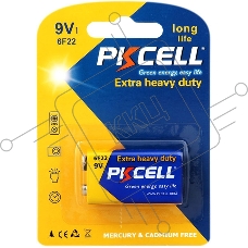 Солевой элемент питания PKCELL 6F22-1B тип - 9V(Крона) 1 шт в блистере