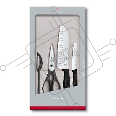 Набор ножей кухонных Victorinox Swiss Classic Kitchen (6.7133.4G) компл.:4шт черный подар.коробка