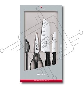 Набор ножей кухон. Victorinox Swiss Classic Kitchen (6.7133.4G) компл.:4шт черный подар.коробка