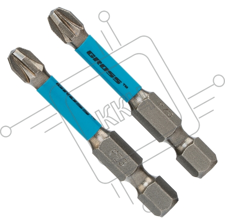 Набор бит торсионных PZ3x50 мм, для ударных шуруповертов, 2 шт.// Gross