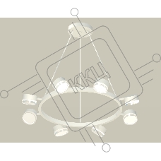 Светильник Ambrella light XB9195203/8 SWH/FR/CL белый песок/белый матовый/прозрачный GX53 (C9195, N8399)