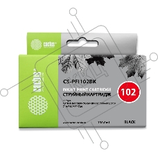 Картридж струйный Cactus CS-PFI102BK черный (130мл) для Canon iPF500/iPF600/iPF700/ MFP M40/iPF765/LP17/LP24