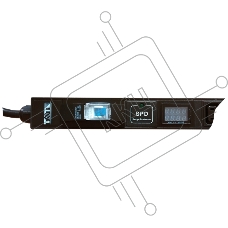 Вертикальный блок розеток, 4xC19 + 20xC13, 250V, 16A, A/V-метр, шнур 3 метра, вилка C20