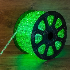 Дюралайт LED, свечение с динамикой (3W) - зеленый, 36 LED/м, бухта 100м