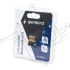 Адаптер Bluetooth Gembird, BTD-MINI5-2, ультратонкий корпус, v.5.0, 10 метров, USB