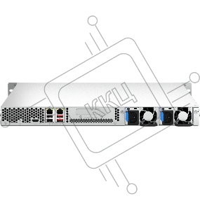 Сетевое хранилище SMB QNAP TS-464U-RP-8G NAS 4 HDD trays, rackmount 1U, 2 PSU. 4-core Intel Celeron N5105/N5095 2.0-2.9 GHz, 8 GB RAM MAX, 2x2.5 Gigabit Ethernet, 4xUSB, 1xHDMI . PCIe Gen 3 x2 , W/o rail kit RAIL-B02