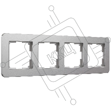Рамка на 4 поста Platinum (алюминий) W0042606