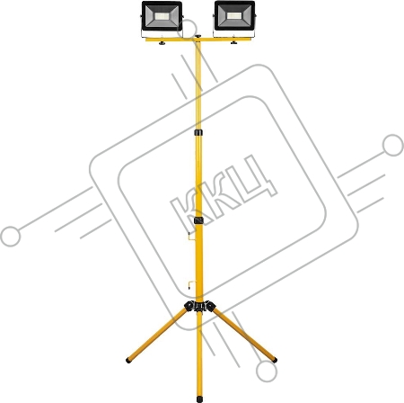 Прожектор на штативе  FERON 29568  2*50W 6400К 220V черный IP65, LL-503