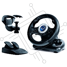 Руль SVEN GC-W500 (педали, вибро, скоба, лепестки, D-pad, 10 кл, резин. вставки, PC/Xinput)