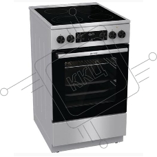 Плита электрическая Gorenje GECS5C70XA серебристый, конфорок 4 электрических, духовка 70 л, 50 см x 85 см x 59.4 см