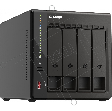 Сетевое хранилище SMB QNAP TS-453E-8G NAS, 4-tray w/o HDD. 2xHDMI-port. 4-core Celeron J6412 2-2.6 GHz, 8GB DDR,  2x2.5Gb LAN, 2 x M.2 2280 PCIe Gen 3 x2, 2x USB 3.2 Gen 2 (10Gbps) Port, 2x USB 2.0 port