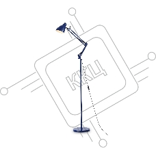 Светильник Ambrella light TR97647 BL синий E27 max 40W D120*1750