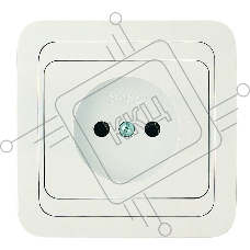 Розетка 1-м СП Mimoza 16А IP20 без заземл. керам. бел./бел. Makel 12002