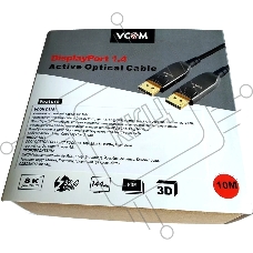 Активный оптический кабель VCOM D3751-10M DP1.4 32GBs/8K@60Hz 10м <D3751-10M>