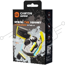 Наушники игровые CANYON headset Doublebee GTWS-2 Gaming Yellow