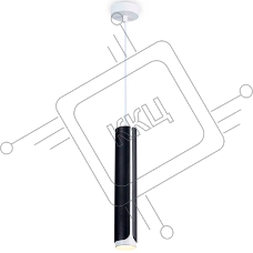 Светильник Ambrella light TN51611 BK/WH черный/белый GU10 D58*1300