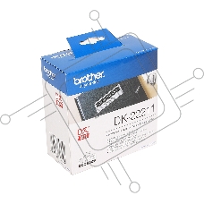 Пленочная клеящаяся лента Brother DK22211 29 мм x 15.24 м, черный шрифт, белый фон