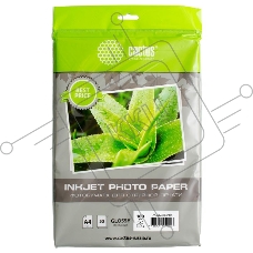 Фотобумага Cactus CS-GA418050ED A4/180г/м2/50л./белый глянцевое для струйной печати