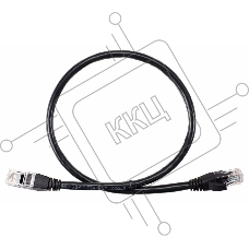 Патч-корд литой AOpen ANP612B-BK-0.5M (7/0.20) UTP кат.6 черный 0,5m