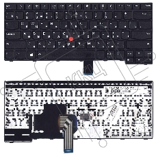 Клавиатура для ноутбука Lenovo Thinkpad E470 E475 черная с указателем