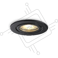 Светильник Ambrella light TN1151 BK черный IP44 GU5.3 D85*28