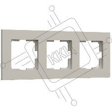 Рамка на 3 поста Slab (дымчатый софт) W0032917