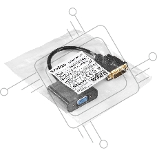 Кабель DVI-D-VGA ExeGate EX-CC-DVID-VGAF-0.2 (25M/15F, 0,2м, позолоченные контакты)