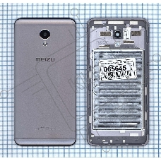 Задняя крышка для Meizu M5 Note темно-серая