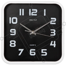 Часы настенные Energy ЕС-09 квадратные, пластик, плавный ход (в уп. 20 шт)