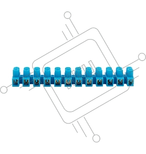 Клеммная винтовая колодка KВ-4 1,5-4, ток 3 A, полиэтилен синий REXANT (10 шт./уп.)