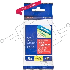 Картридж Brother TZ-E435 12 мм, 8 м, белый шрифт, красный фон, для BROTHER P-Touch