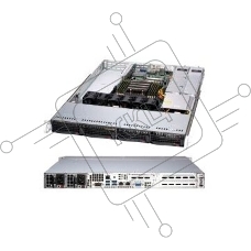 Платформа Supermicro AS-1014S-WTRT, Single AMD EPYC 7002, 8 DIMMs, 2 PCI-E 4.0 x16 (FHFL) slots, 1 PCI-E 4.0* x16 (LP) slot, 4 Hot-swap 3.5