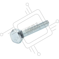 Болт шестигранный KRANZ DIN 933, 6х35, короб (50 шт./уп.)