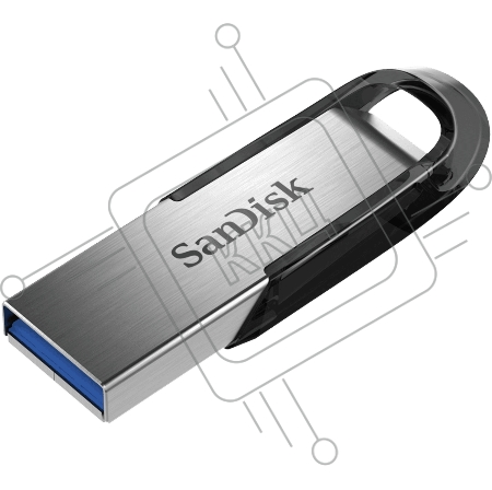 Флеш Диск Sandisk 16Gb Cruzer Ultra Flair SDCZ73-016G-G46 USB3.0 серебристый/черный