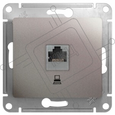 Механизм розетки комп. 1-м Glossa RJ45 кат.5е платина SchE GSL001281K