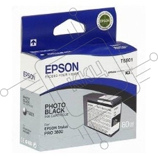 Картридж струйный Epson T5801 (C13T580100) черный (80 мл) для Stylus Pro 3800