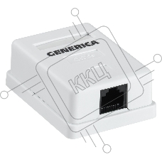 Розетка ITK GENERICA CS2-1C5EU-12-G настенная 49.2x65.5x25.2мм RJ45 ABS белый (упак.:1шт)