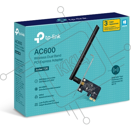 Двухдиапазонный Wi-Fi адаптер TP-Link Archer T2E AC600 PCI Express