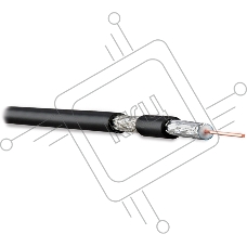 Кабель коаксиальный Hyperline COAX-RG6-CU-500 RG-6, 75 Ом (ТВ, SAT, CATV), жила - 1.00 мм (медь, solid), экран - фольга+оплетка(луженная медь, 48%)+фольга, изоляция PVC (+75 C - -20 C) (бухта 500 м)