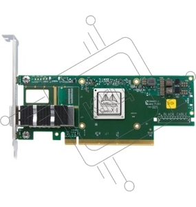Адаптер MELLANOX Infiniband ConnectX®-6 VPI adapter card, 100Gb/s (HDR100, EDR IB and 100GbE), single-port QSFP56, PCIe3.0/4.0 x16, tall bracket, single pack