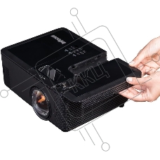Проектор INFOCUS IN134ST DLP, 4000 ANSI Lm, XGA (1024x768), 28500:1, 0.626:1, 3.5mm in, Composite video, VGA, HDMI 1.4a x3 (поддержка 3D), USB-A (для SimpleShare и др.), лампа 15000ч.(ECO mode), 3.5mm out, Monitor out (VGA), RS232, RJ45, 21дБ, 3,2 кг