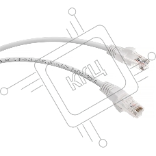 Шнур комм. Cabeus, кат. 5е, неэкр., U/UTP, RJ45/RJ45, LSZH, AWG24, 1м, белый