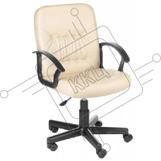 Кресло компьютерное OLSS Чип Ультра бежевый экокожа Крестовина 