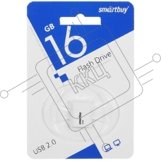 Флешка USB SmartBuy LARA black (SB16GBLARA-K), 16Gb, USB 2.0, R/W 15/5, черный/белый